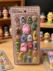 3D Animal Stickers, Fun Shiny Decorations, 3D Funny Japanese Animal Stickers, Made Of Durable Material With Adhesive, Waterproof And Non-Stick, Decorative Stickers, Sturdy Material - Multicolor - View 2