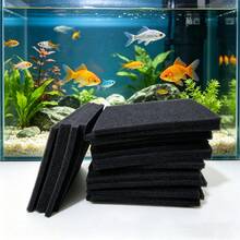 5PCS Black Foam Aquarium Filter Sponges, Aquarium Filter Pads, Durable, Suitable For Fish Tank, Aquarium Filtration Net - Fish Net - View 1