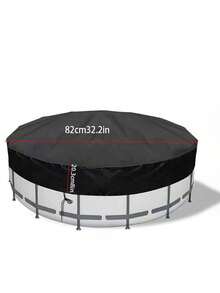 1pc Outdoor Pool Oxford Fabric Dust Cover Round Bathtub Leaf-Proof Waterproof Rainproof Sunshade Cover - Multicolor - View 3