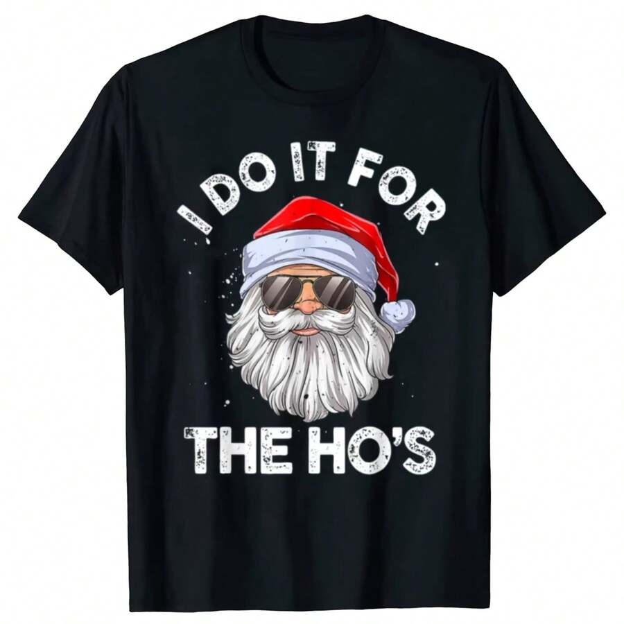 Moda I Do It for The Hos divertido inappropriado dad cara de Papá Noel camiseta hombre Y2k Top papá disfraz de dad regalo moda familia - Multicolor - Ver 1