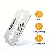 FIYDEAR Hojas de afeitar de doble filo genuinas, adecuadas para maquinillas manuales para afeitar y recortar cejas, maquinilla de - Plata - Ver 5