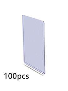 100/50pcs Hard Plastic Card Sleeves, Arjiekwei 3"X 4" Baseball Card Protective Plastic Sleeves, Premium Card Sleeves, Suitable For Sports Trading Cards, Baseball Cards, Football Cards, Game Cards, Back To School Season - A - View 6