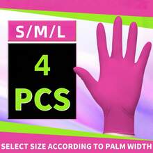 100pcs Disposable Gloves, Super Durable, Available In Five Colors: Pink/White/Rose Red, Suitable For Various Uses Such As Kitchen, Tattoo, Hair Dyeing, Pet Care, Beauty Salon And Home Cleaning. The Packaging Method Is Bagged. - Dark Pink - View 17