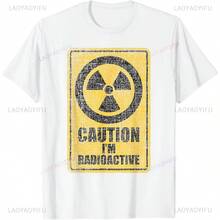 Caution: I Am Undergoing Radioactive Radiation Therapy, Chemo, X-Ray T-Shirt, Casual Fashion, Loose Harajuku Style, Hip Hop Hipster Men's T-Shirt - 彩色 - 查看 1
