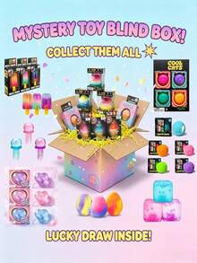3 Draws Lucky Surprise Squishy Toys, Elegant Gift Style Assorted Random Design Portable Stress Relief Blind Bag, Entertainment Collectible Toy With Independent Odds For Each Pull, Great For Birthday Party Favors Easter Mother's Day Thanksgiving Gift - Random - View 8