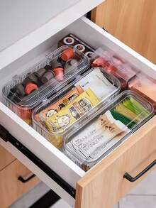 24/6/1set Transparent Nail Storage Box, Suitable For Storing False Nails, Nail Tips, Nail Display Box, Artificial Nails, Nail Tools, Nail Files, Desktop, Cosmetics, Vanity Accessories, Jewelry Box, Makeup Brushes, Holiday Gifts School Supplies - Storage Box - View 2