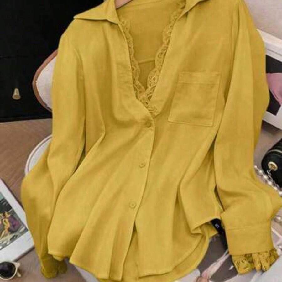 Women Blouses & Shirts - 黃色的 - 查看 1