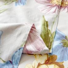 3-Piece Floral Duvet Cover Set, 100% Polyester, Soft & Breathable, Zipper Closure, Suitable For Bedroom, Hotel, Holiday Gift, Made In China - Blue - View 9