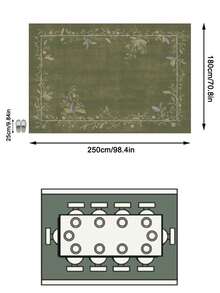 1pc Floor Mat Carpet (Rug, Carpet, Area Rug, Bath Mat, Bath Rug, Door Mat), Modern Aesthetic Southeast Asian Style Classical Floral Striped - Soft Faux Cashmere Carpet, Bathroom, Kitchen, Entrance, Hallway, Bedside, Living Room, Bedroom, Etc., All Season Washable Floor Mat, Home Decor - Multicolor - View 14