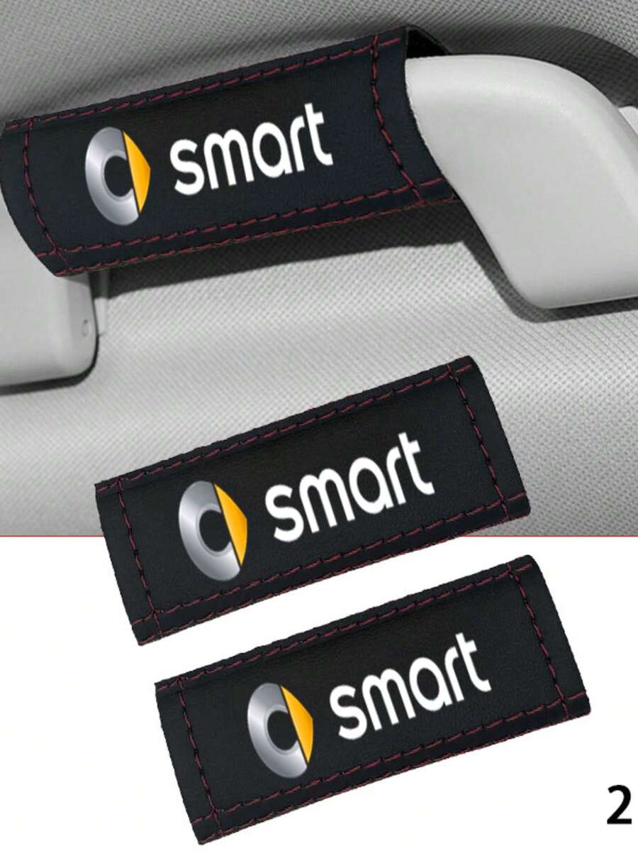 PU皮革適用於防滑保護套，適用於汽車座椅把手以及Smart Fortwo 451 450 453 EQ Forfour汽車內飾配件 - A - 查看 1
