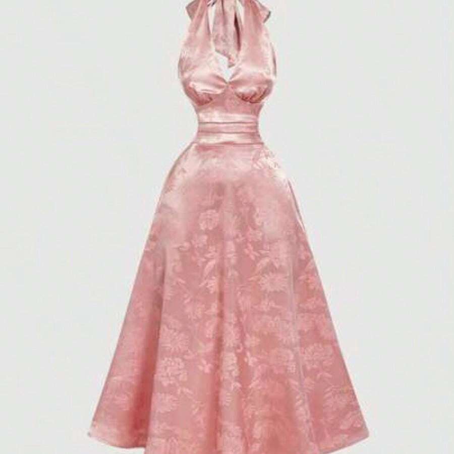 Women Midi Dresses - 淡粉紅色 - 查看 1