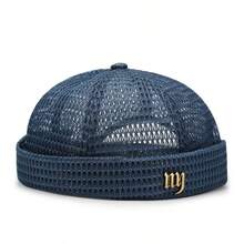 European And American Style Large Grid Mesh Breathable Brimless Skull Cap Outdoor Casual Hip-Hop Hat Unisex Dandy Landlord Tang Hat - A - View 9