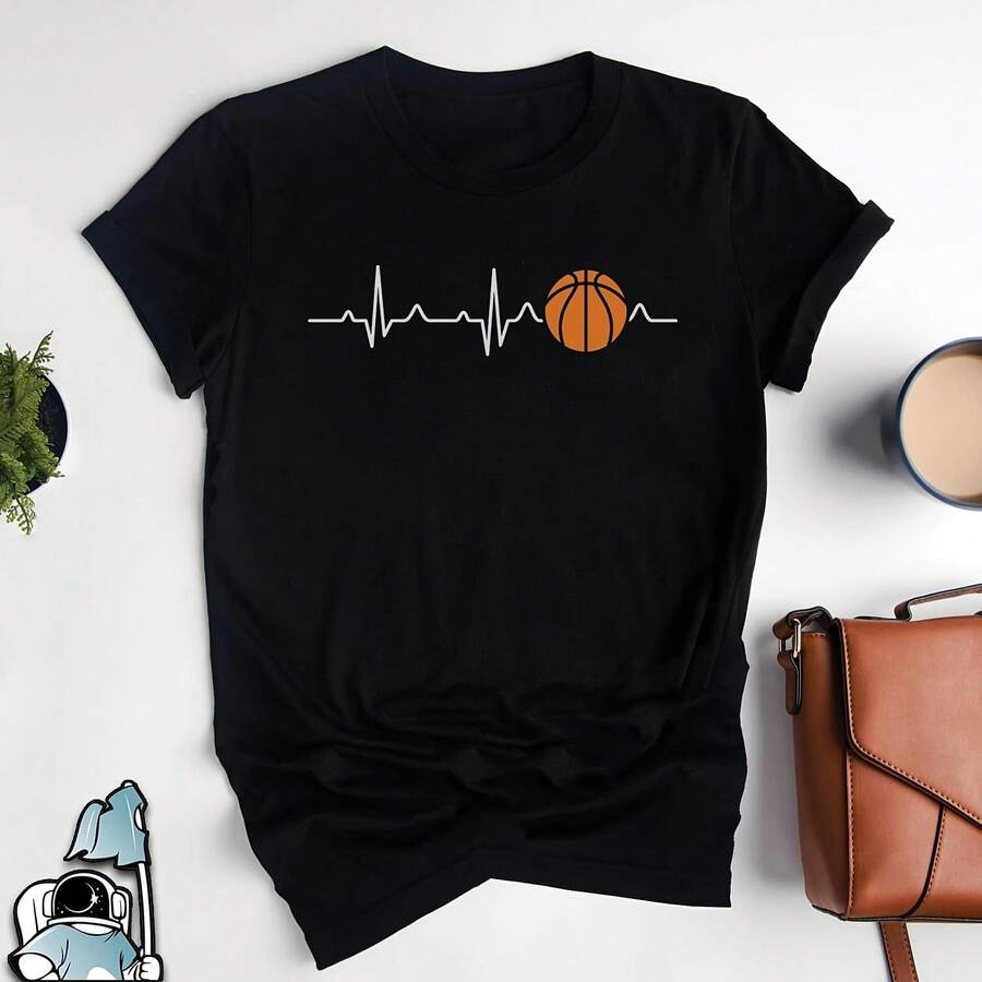 Camiseta de baloncesto con latido del corazón para hombre, traje deportivo de verano, camisetas de manga corta, ropa deportiva informal, ropa de calle transpirable a la moda - Multicolor - Ver 1