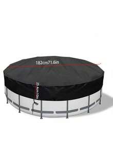 1pc Outdoor Pool Oxford Fabric Dust Cover Round Bathtub Leaf-Proof Waterproof Rainproof Sunshade Cover - Multicolor - View 5