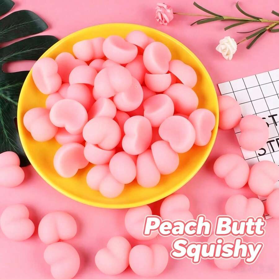 5pcs Jouet anti-stress populaire à presser en forme de fesses molles, fabriqué en matériau à rebond lent sélectionné, toucher dense et lisse, doux et respectueux de la peau, texture collante et humide unique lorsqu'il est pressé, expérience de guérison immersive. Soulage facilement les émotions négatives, atténue le stress mental, aide à améliorer la concentration, très pratique pour le soulagement du stress quotidien. Design durable et attrayant, portable et facile à ranger, convient à diverses occasions de vacances, un cadeau surprise amusant pour les amis et la famille. - Multicolore - Voir 1