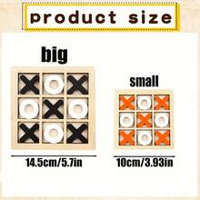 Tic Tac Toe Board Game, Classic Wooden Family Game, Christmas And Halloween Gift - Multicolor - View 3