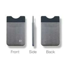 Modern Carry Slim - portafolios para tarjetas de crédito ultrafina - Gris con 2 ranuras para tarjetas - Ver 4
