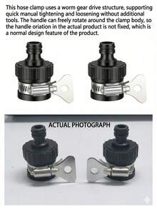 2pcs Universal Faucet Adapter, Suitable For Car Washing And Garden Irrigation, Quick Connect Plastic Hose Connector, Reinforced Quick Coupling, European And American Standard Threads - View 11