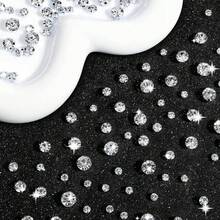 100pcs Clear Rhinestones With Silver Claws, Glass Claw Rhinestones, Transparent Gem Rhinestones With Silver Claws, Suitable For Jewelry, Clothing, Shoes And Accessories (3-10mm) - Mixed Round Diamonds - View 1