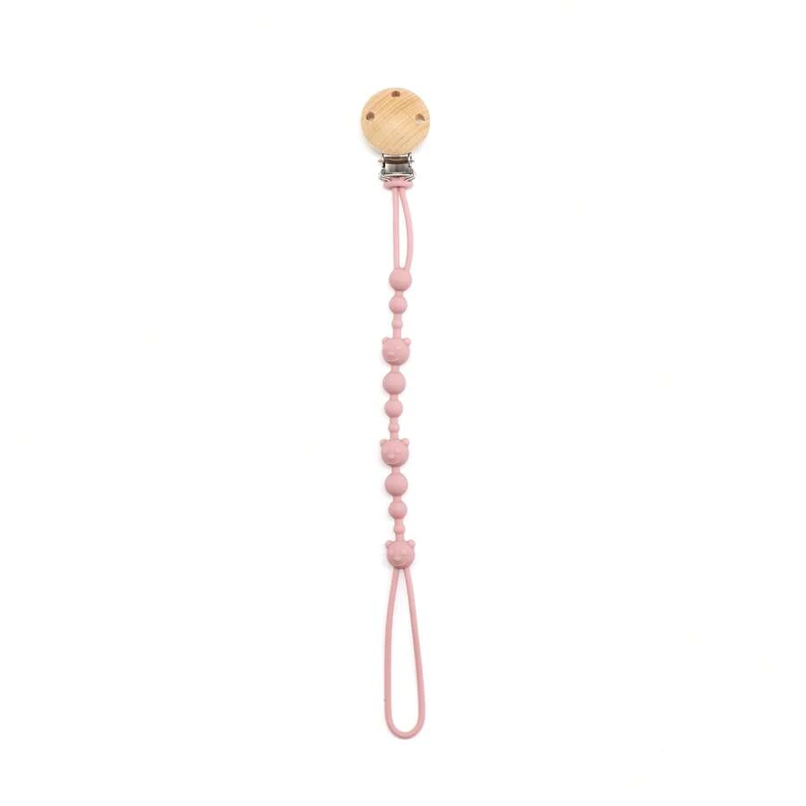 1 pieza Clip para chupete con 1 clip, cadena de silicona anti-caída para chupete, adecuado para exteriores y cochecito - Multicolor - Ver 1