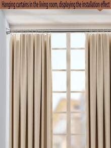 No-Drill Multi-Function Telescopic Rod, Adjustable Curtain Rod, Shower Curtain Rod, Wardrobe Hanging Rod, Support Rod, Home Installation-Free Adjustable Hanging Rod, Kitchen Storage Rod, Bathroom Towel Bar - A - View 3