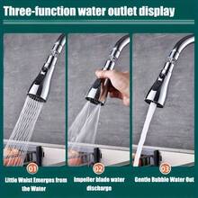 Household Kitchen Faucet Aerator + Tape, G1/2 Interface Water-Saving Anti-Splash Nozzle, Pressurized Design For Strong Yet Gentle Water Flow, Convenient For Washing Vegetables, Dishes, And Hands, Easy Installation Without Extra Tools, Practical Accessory For Kitchen And Bathroom - Silver - View 4
