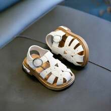 Caweiny Summer Mid-To-Large Children Indoor Baby Shoes, Kids Beach Shoes With Closed Toe - White - View 6