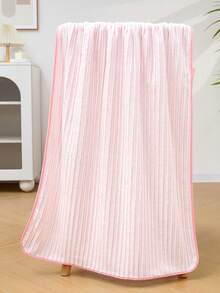 Bathroom, New Coral Fleece Striped Towel Bath Towel, Ultra Soft Absorbent Skin-Friendly, Suitable For Bathroom .Gym .Hotel .Beach Vacation Daily Essential Ideal Choice For Home And Travel - Perfect Gift For Everyone - Multicolor - View 4