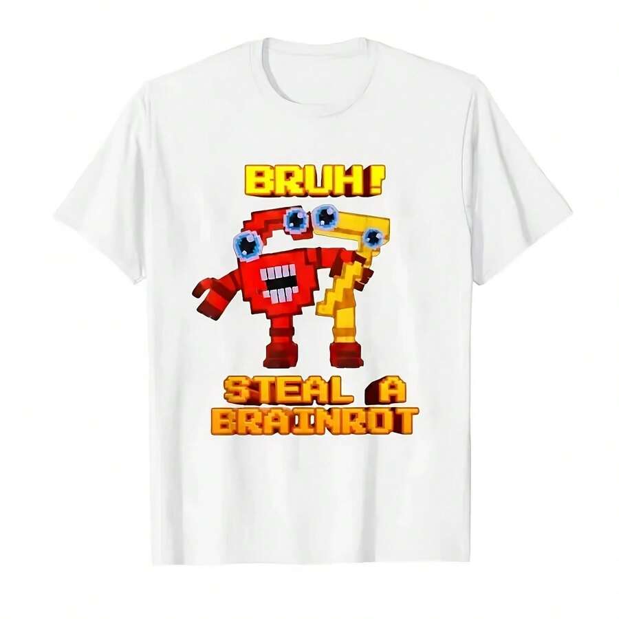 Camiseta divertida de Meme Vintage 67 Six Seven, camiseta divertida de rouba Brainrot Meme para hombres y mujeres, camisetas de algodón, camisetas holgadas informales Unisex - Multicolor - Ver 1