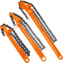 1pc Heavy Duty Adjustable Chain Wrench Tool - Ergonomic Steel Body, For Oil Filter And Pipe Fitting Removal, Automotive Maintenance, Car Repair, Chain Wrench, Car Repair, Durable Construction, Robust Design, Reliable Craftsmanship, DIY Enthusiasts - Chain Wrench - View 6