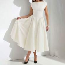 Women's Sleeveless Maxi Dress, New Spring Collection, Elegant And Sensual With Open Back, Fitted Cut - Putih - View 8