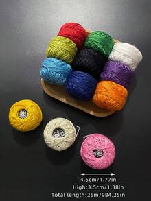 #8 Soft Color Lace Crochet Yarn, Single Roll 25m Soft Yarn, Suitable For Coasters & Home Decor Accessories Crochet, Lightweight Yarn, Healing Style Home & Winter Cabin Handmade First Choice - Lace Thread - View 10