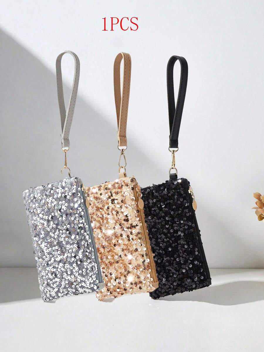 1pc Fashion Minimalist Casual All-Season Handheld Phone Bag Wallet Commuter Sports Small Bag Women's Phone Pouch Personalized Gift Campus Bag Wallet Cute Women's Coin Purse Weekend Bag Women's Coin Purse Lightweight Foldable Bag Running Bag Valentine's Day Customized Gift Wallet Crossbody Bag Campus Style Wallet Coin Purse Lipstick Pouch Student Key Bag Gold Crocodile Pattern Wallet Leopard Print Wallet Date Out Shopping Evening Small Wallet - Multicolor - View 1