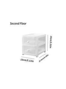 1pc/Desktop Cosmetic Drawer Storage Box, Multi-Layer Dust-Proof Large Capacity Cosmetic Organizer, Vanity Organizer Box, Small Item Storage Box, Lipstick Storage Box, Suitable For Makeup Room Desktop Organization, Bathroom Skincare Storage, Room Desktop Storage - Multicolor - View 12