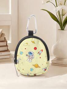 1pc Astronaut Graphic Coin Purse Card Holder, Lightweight Pouch With Clip, Suitable For Coins, Cards, Jewelry, Keys, Convenient For Daily Use, Perfect Gift For Girls And Boys - Multicolor - View 17
