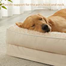 Camas ortopédicas para perros grandes impermeable sofá cama para perros con funda extraíble lavable cama grande para mascotas con forro impermeable y parte inferior antideslizante cama - 30,0 cm de largo x 20,0 cm de ancho x 6,5 cm de grosor - Ver 3