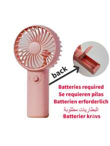 1pc Battery Operated Handheld Mini Electric Fan (Batteries Not Included, Requires 2 AAA Batteries) Suitable For Strollers, Offices, Outdoor Travel, Etc., Summer Essential, Slightly Noisy But Great Value, Please Do Not Have Too High Expectations - Notice Before Purchase - Multicolor - View 10
