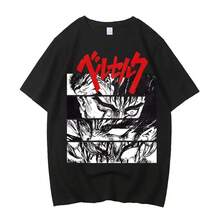 Guts 2026 Graphic T-Shirt With Sleeve Panel, Classic Vintage Anime Streetwear Style, Oversized 100% Cotton T-Shirt For Men And Women - 1 - 查看 1