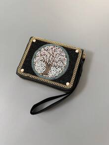 Best-Selling Bohemian Style Money Tree Card Holder, Multiple Pattern Card Pouch, Large Capacity Multi-Functional Card Organizer, Creative Gift Choice For Besties And Yourself - Multicolor - View 13