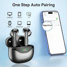 TWS Wireless Earbuds, Deep Bass Stereo + Call Noise Cancellation, Long Battery Life, In-Ear Design Suitable For Sports And Running, Low Latency Gaming Mode, HiFi Sound Quality, Lightweight Touch Control Design, Fashionable Appearance - View 7