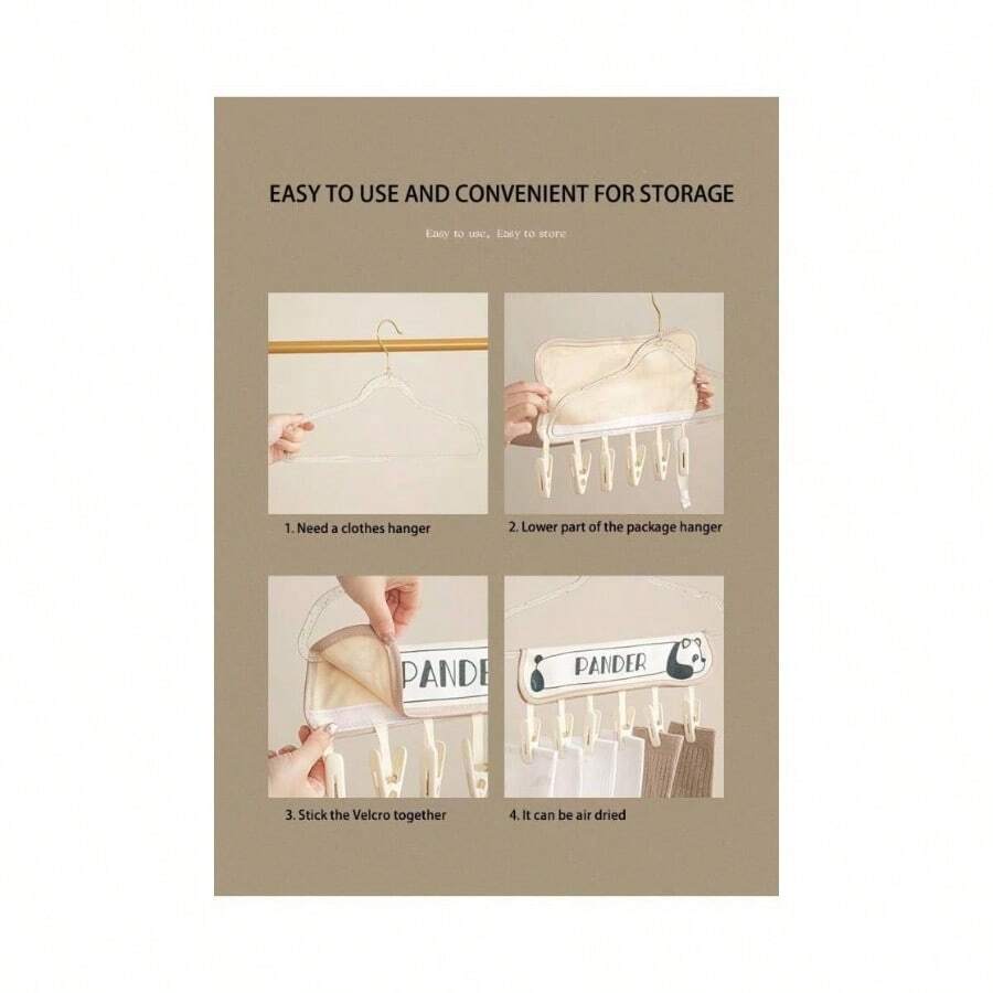 - percha de ropa porttil de viaje con clips, colgador plegable para ropa interior, estante de secado de viaje compacto para hotel, camping, caravana, recmara con 6 clips gato - Gato - cafetería (6 clips) - Ver 1