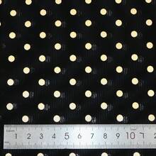 1pc Golden Foil Polka Dot Print Premium Chiffon Fabric - 59x19.68 Inch Pre-Cut 100% Polyester, Vibrant Color For DIY Sewing, Bags, Party Decor, Gift Wrapping, Cushions & Furniture Covers, Decorative Textiles | Elegant Textile | Polyester Fabric - Default - View 4