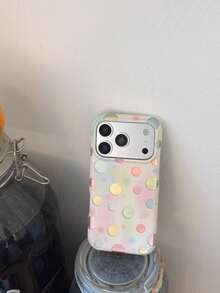 鮮豔可愛彩色漸層圓點 Ins 韓系手機殼,適用於 iPhone 17 Pro Max、16 Pro、17、15 Pro、14,雙層防震手機保護套,適合女孩 - 彩色 - 查看 6