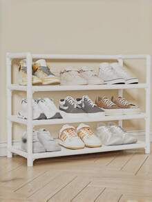 1 Stück Mehrfarbiges Großraum Minimalistisches Schuhgestell - Dickes Stahlrohr Mehrstufiges Schuhgestell, Schwarz/Weiß Minimalistisches Mehrstufiges Schuhgestell, Haushalts-Eingangsbereich Schuhschrank für den täglichen Gebrauch. Unverzichtbar für Studentenwohnheime und Mietwohnungen. Kann Taschen und Schuhe aufbewahren. Unverzichtbar für die tägliche Organisation und saisonale Aufbewahrung. - Schwarz - Übersicht 10