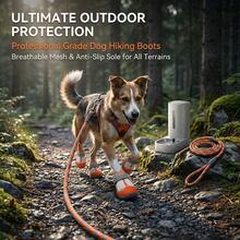 All-Season Dog Boots, Summer Breathable & Heat-Resistant & Winter Snow-Proof & Paw Protection, Non-Slip Suitable For Small, Medium, Large Dogs. Outdoor Dog Shoes Suitable For All Breeds, Summer Hot Ground Protection, Winter Snow Paw Covers, Hardwood Floor Non-Slip - Orange - View 4
