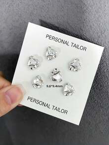 5pcs Popular Nail Art Crystal Rhinestones 3D Round Pigeon Egg Right Angle Finished Rhinestone Ball Asymmetrical Heart Rectangular Handmade Pearl Inlaid Nail Decoration Accessories, Nail Art Parts Nail Charms - 彩色 - 查看 9