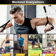 11pcs/Set Pull Rope, Resistance Bands, Portable Fitness Equipment, Ankle Strap, Chest Expander, Elastic Exercise Band - A - View 5