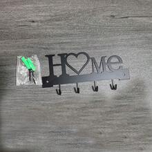 1pc Home Love Shaped Wall-Mounted Key Holder Organizer With Hooks, Suitable For Living Room Home Decor - A - View 9
