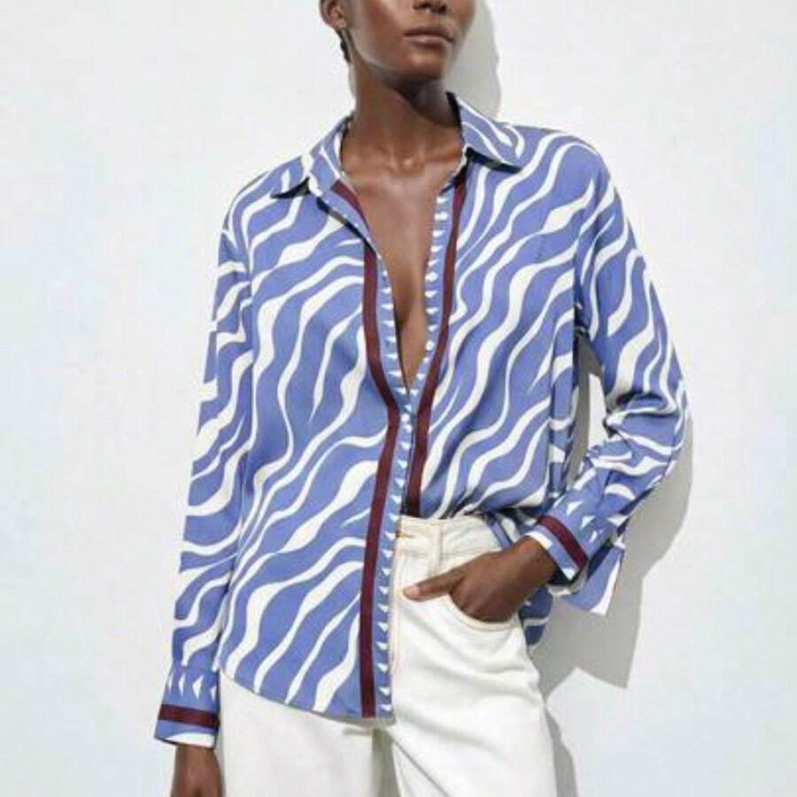 Women Blouses & Shirts - Blue - View 1