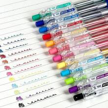 1/3/6/12/18 buah Pulpen Gel 0,5 mm - Halus, mekanisme tarik yang nyaman, dan ujung pena yang lembut sehingga menghasilkan tulisan yang sempurna. Sangat cocok untuk mencatat di kelas atau rapat, membuat jurnal, mencoret-coret, membuat sketsa, dan kaligrafi. Juga sempurna untuk keperluan sekolah dan belanja perlengkapan sekolah. - A - View 4